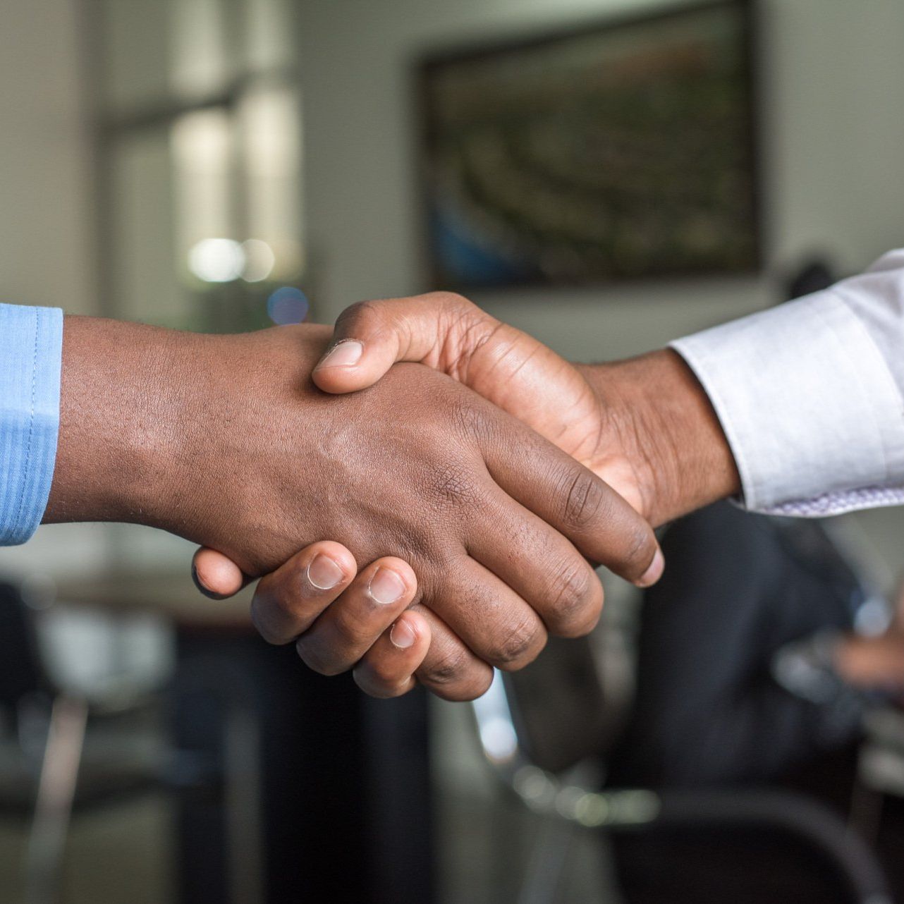 Two people shaking hands