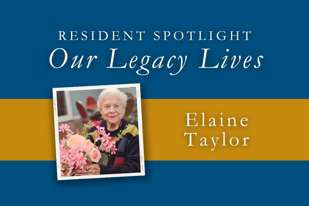 A poster that says resident spotlight our legacy lives