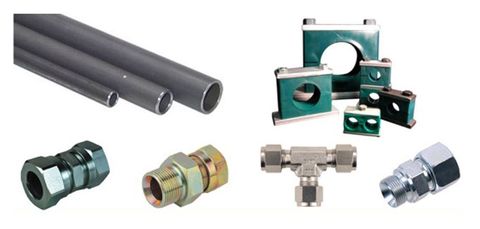 Hydraulic pipes, clamps and fittings