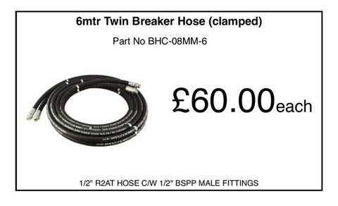 6mtr Twin Breaker Hose BHC-08MM-6