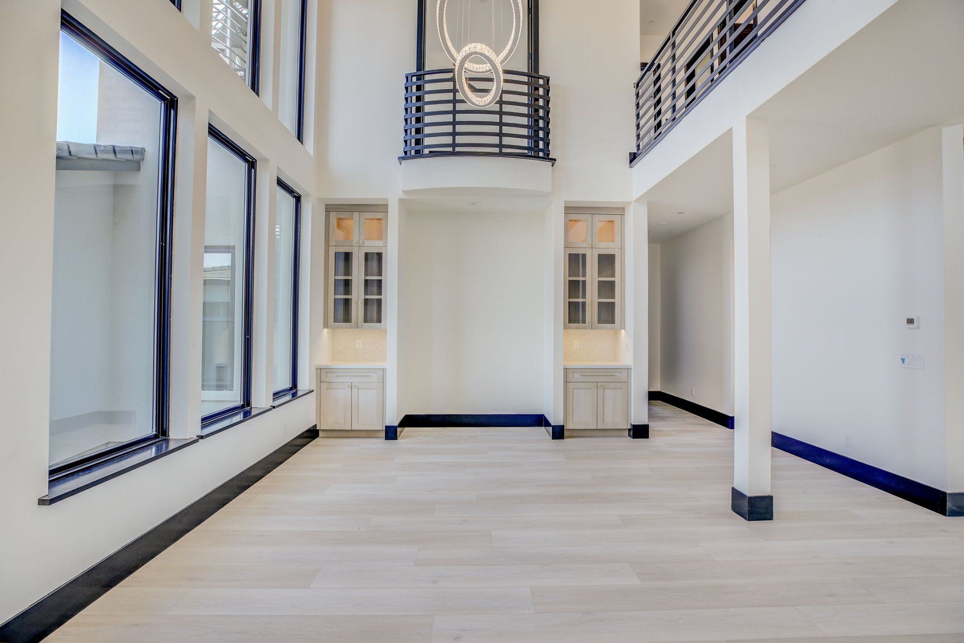 Formal dining and Juliet balcony to game room