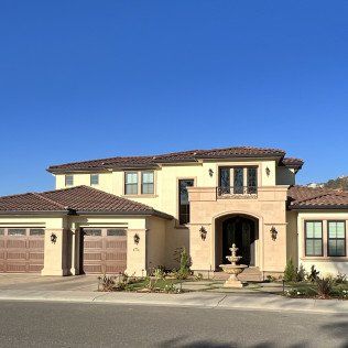 Mediterranean house exterior view
