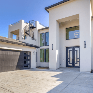 Contemporary house exterior view