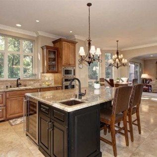 kitchen area with breakfast pantry