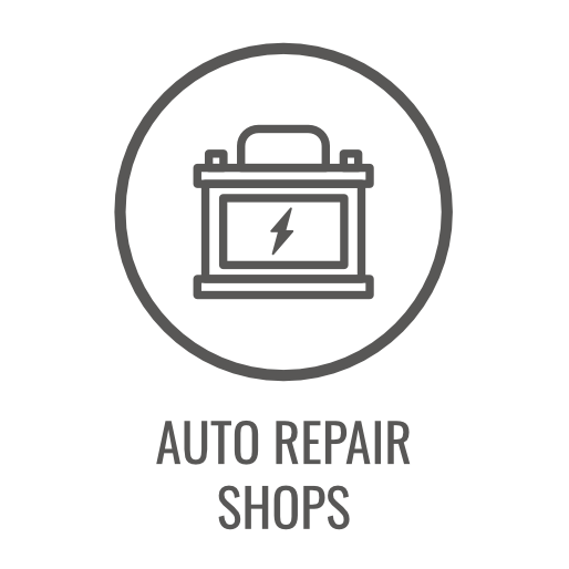 Icon of a car battery with lightning bolt inside, labeled 