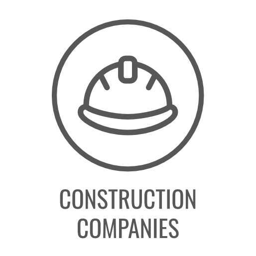 Icon of a hard hat inside a circle, labeled 