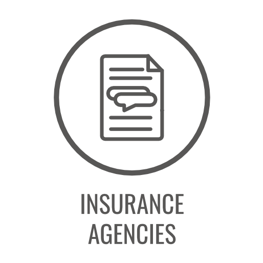 Icon of a document with speech bubbles inside a circle, labeled 