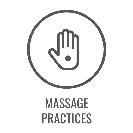 Icon of a hand with a dot, in a circle, labeled 