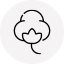 Outline of a cotton plant.