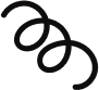A black spiral shape.