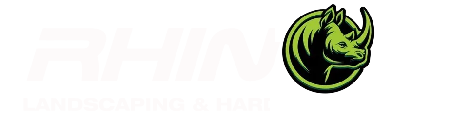 Logo of a green rhinoceros head in a circle, with the word 