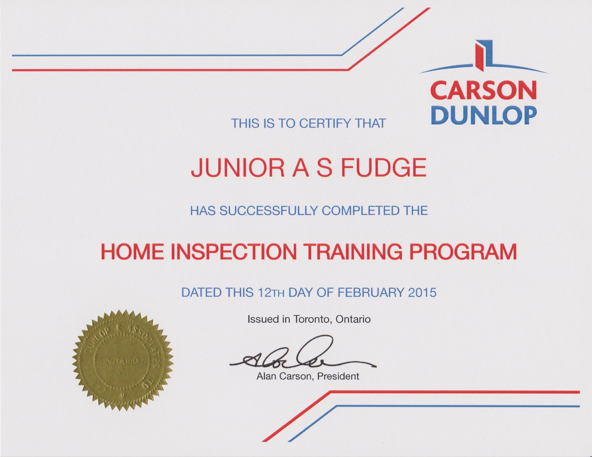 carson dunlop home insection trainig program diploma - PEI home inspector