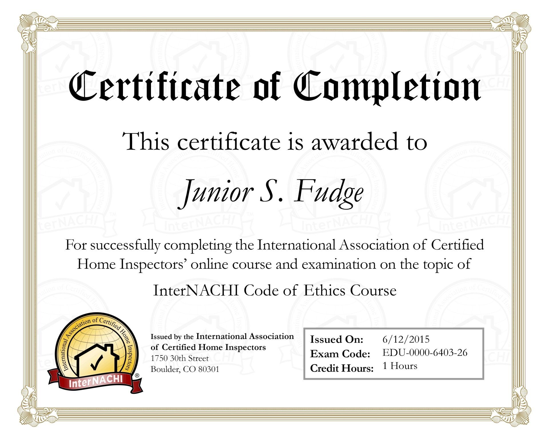 internachi home inspection code of ethics - PEI home inspector
