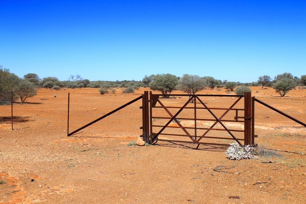 a Rusty Gate in the Middle of a Desert — Tony Sinclair Fencing In Inverell, NSW