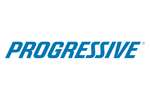 The progressive logo is blue and white on a white background.