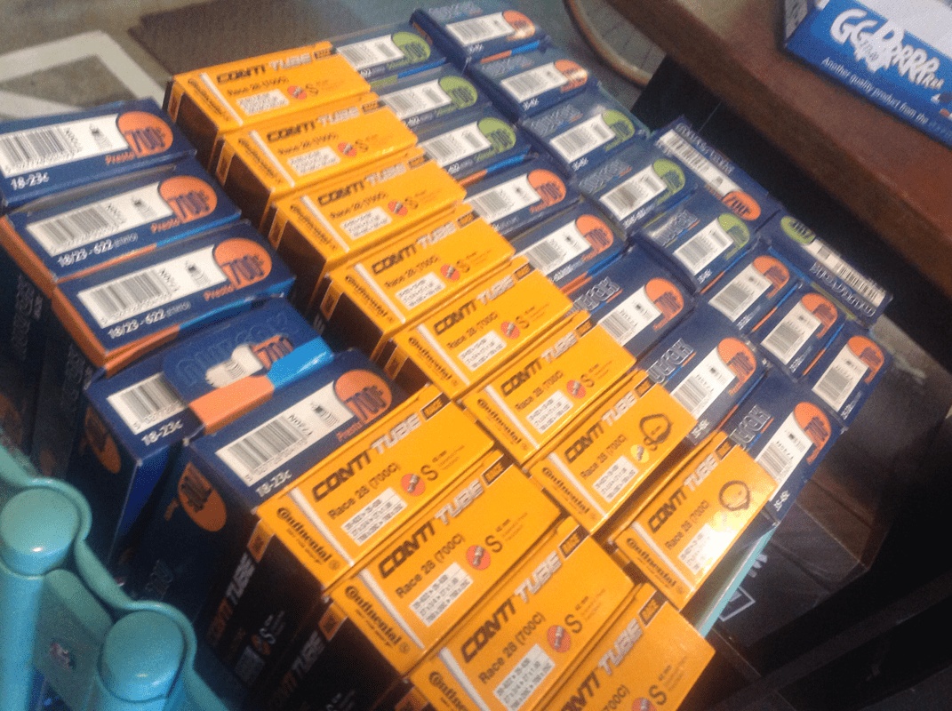 Inner tubes at That Tiny Bike Shop