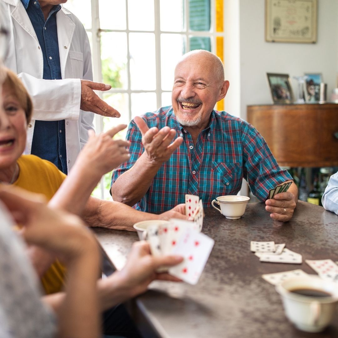 people playing card games