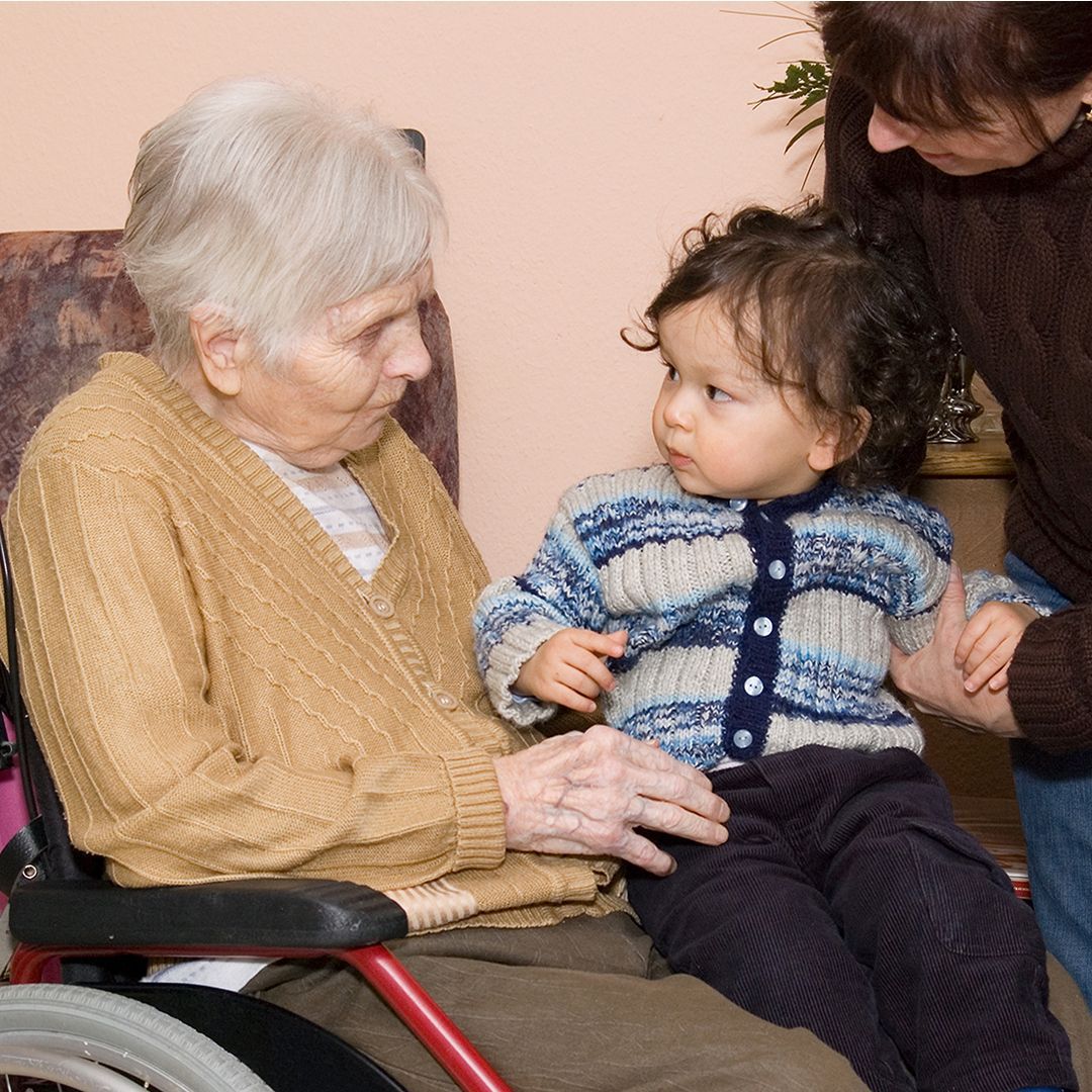 grandmother meeting grandchild