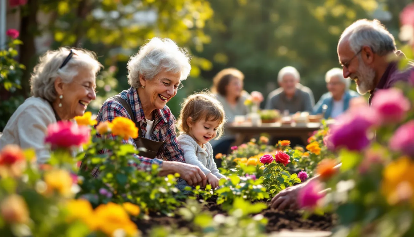 Community engagement activities that promote emotional well-being among older adults.