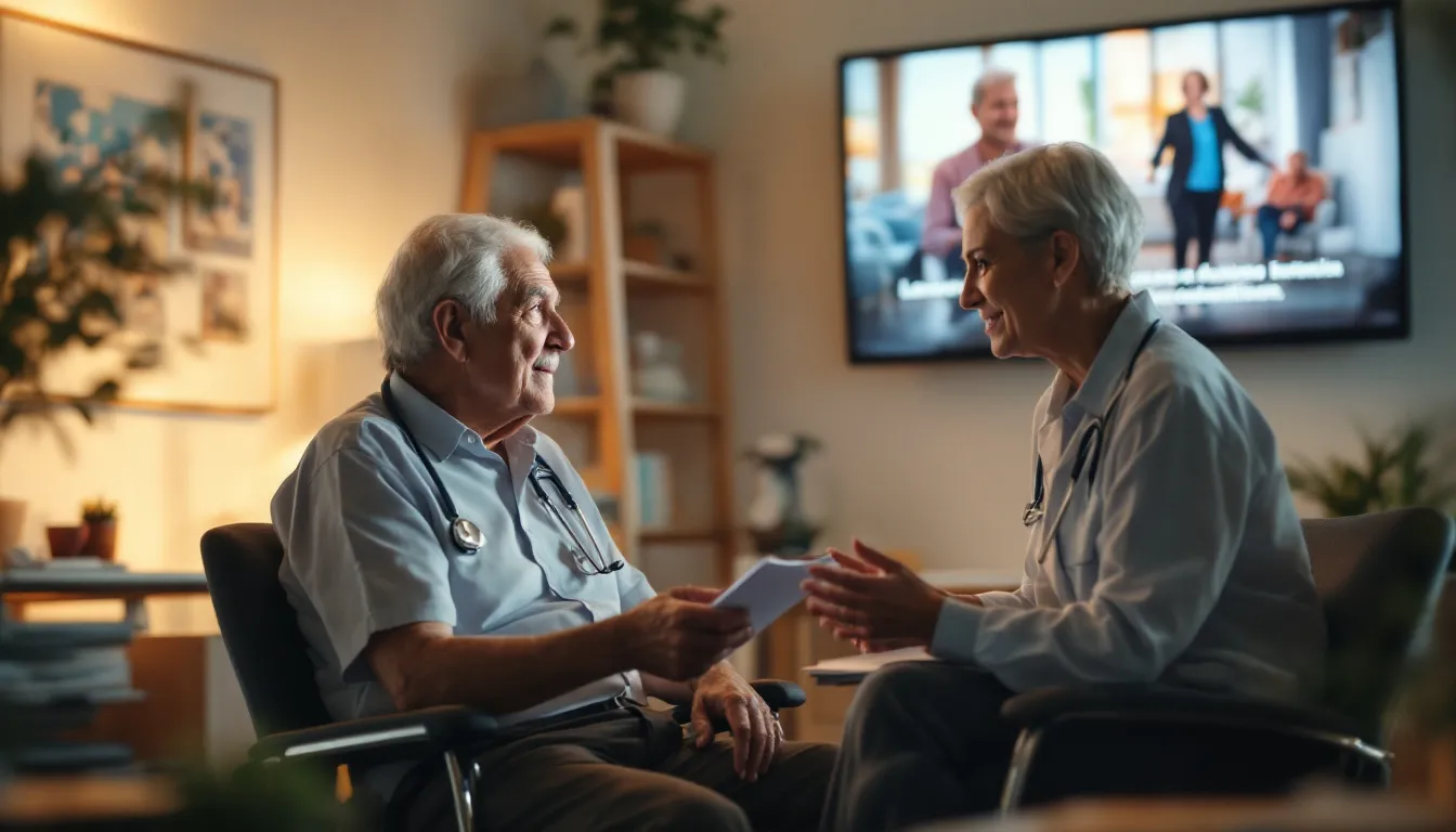 A healthcare professional diagnosing balance disorders.