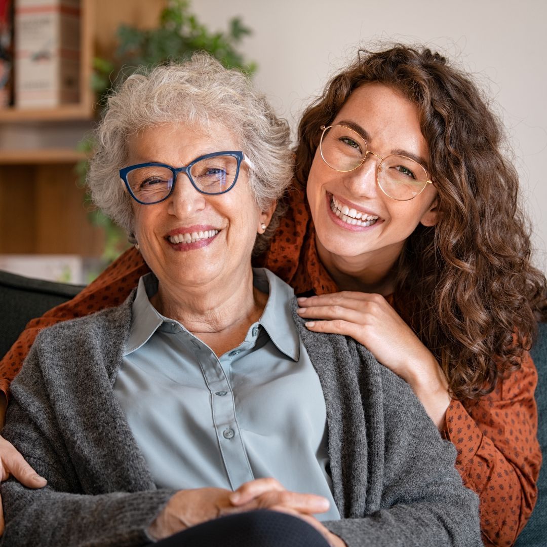 women smiling