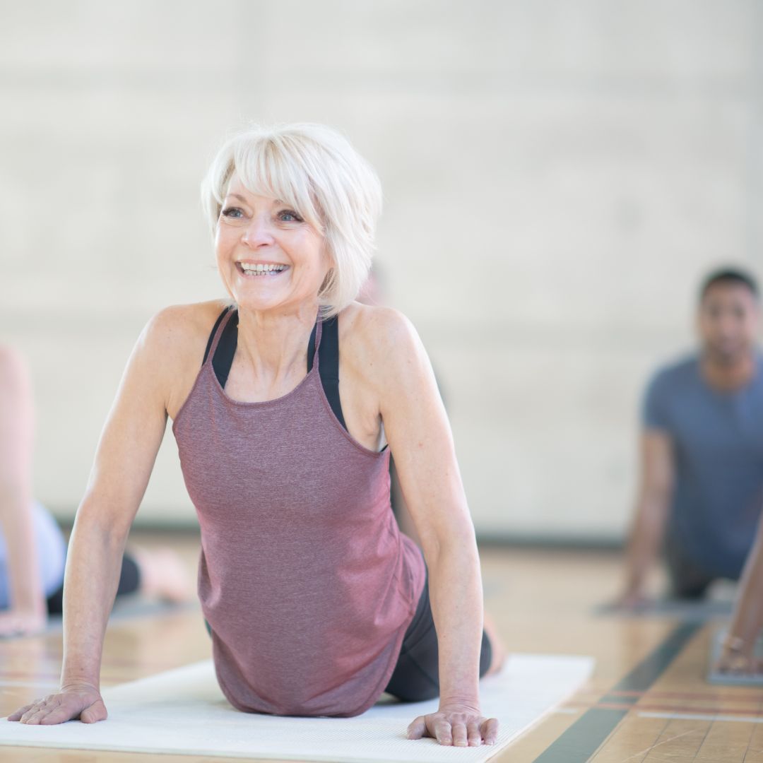 person doing yoga