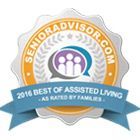 It is a seal that says `` best of assisted living ''.