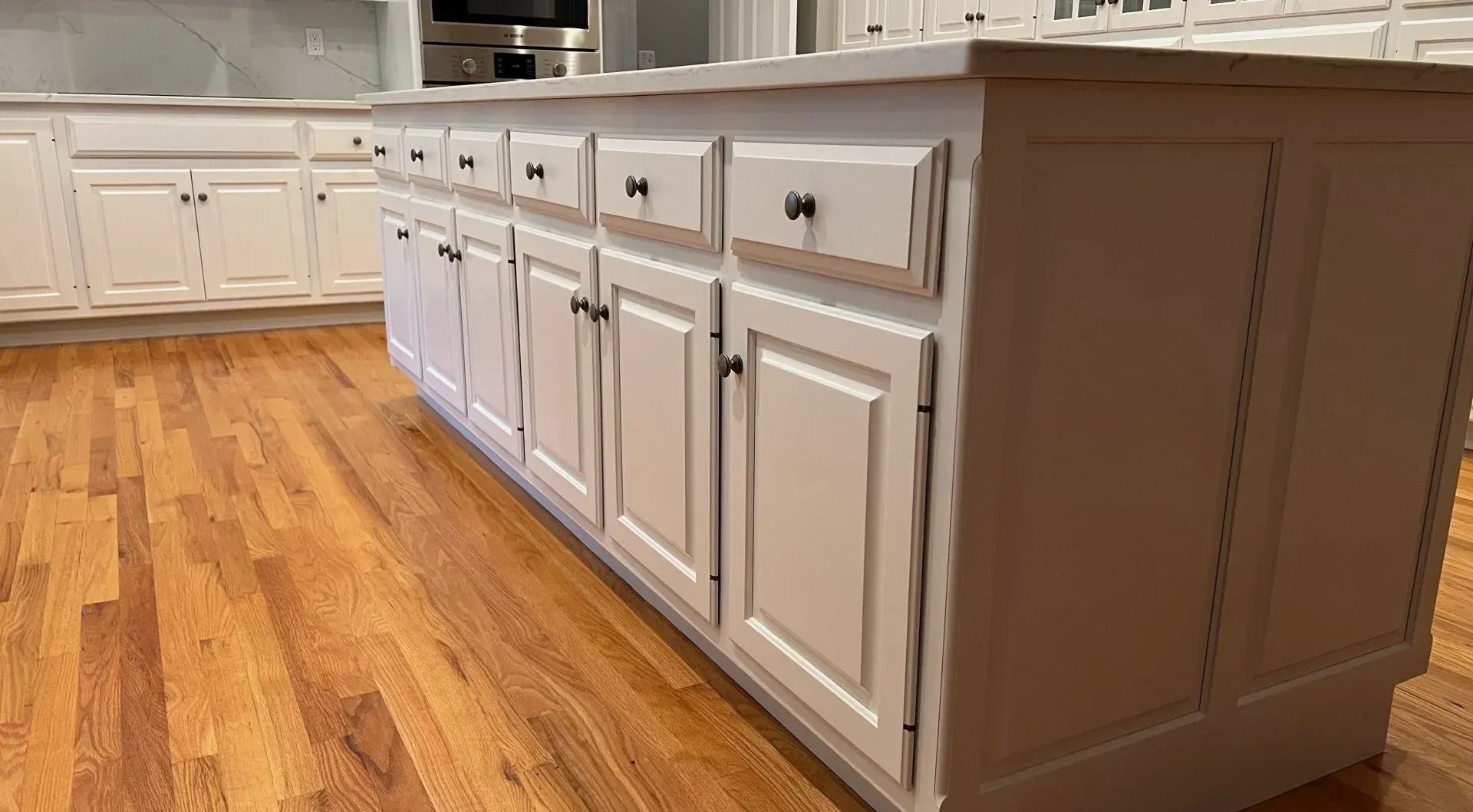 Cabinet Refinishing job by Laperle Painting