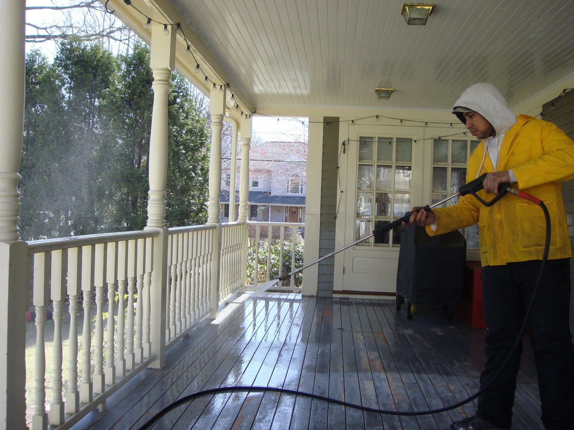 Power washing before house painting in Medfield, MA