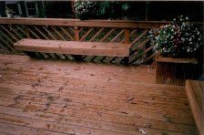 Power-washed deck