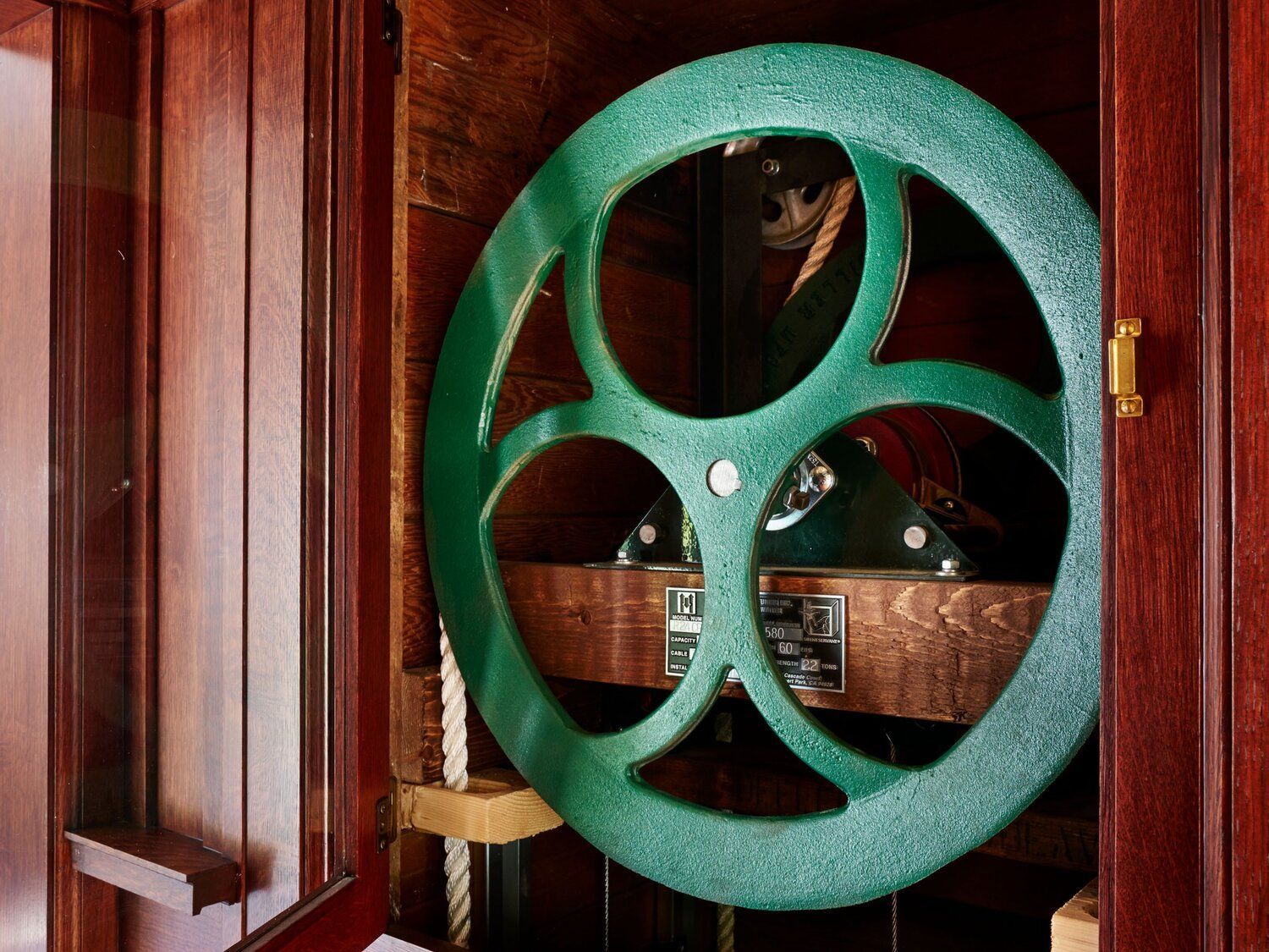 The original guest bed was restored to function as it had originally.