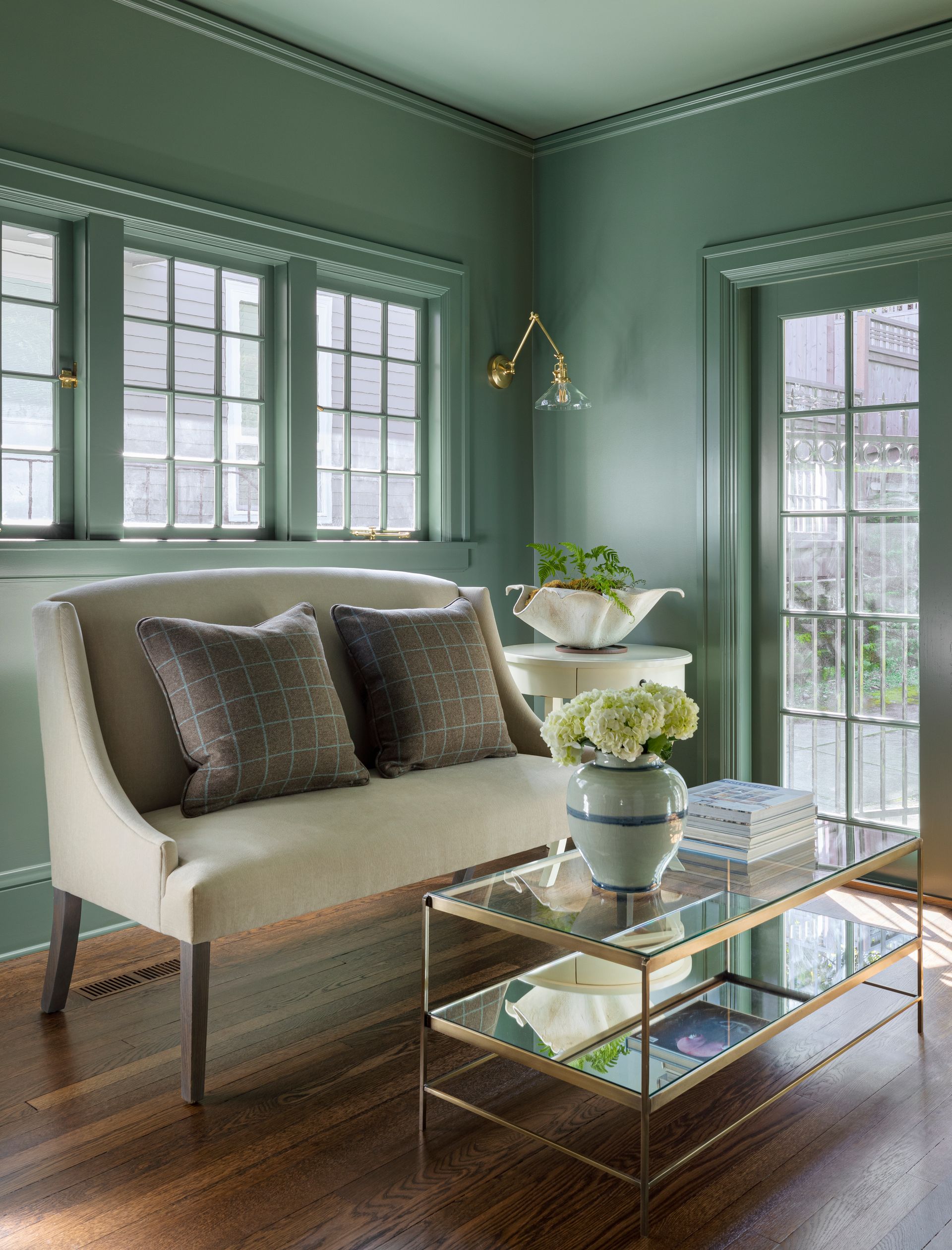 The parlor gets amazing southwestern light and has a backyard view.