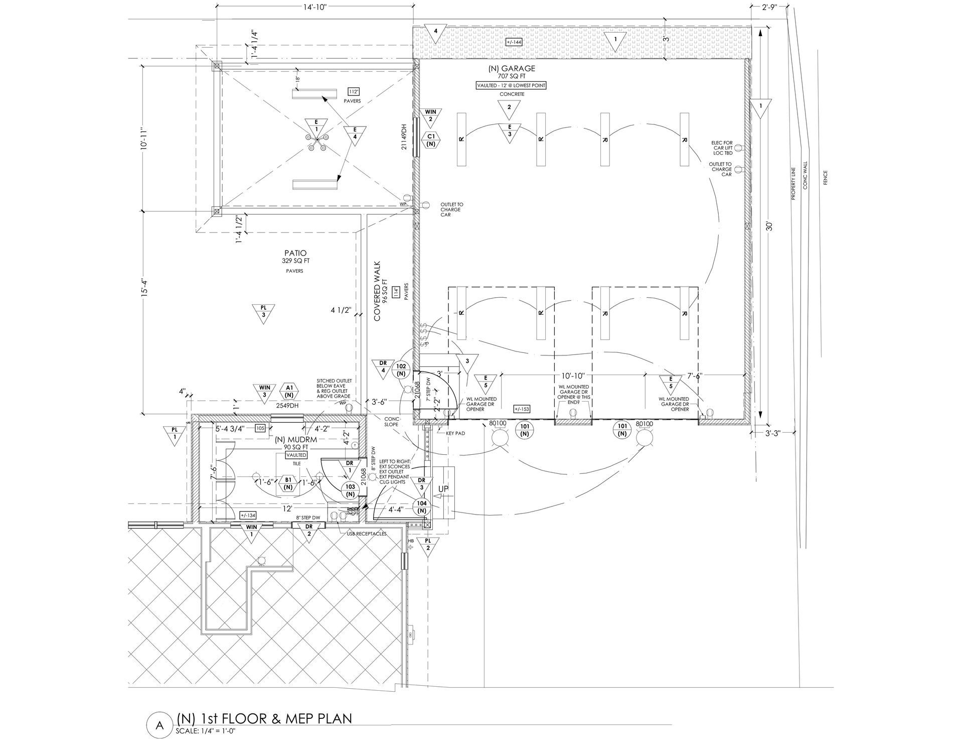 This floor plan illustrates how the new structures shape a series of purposeful, flexible spaces for the family.