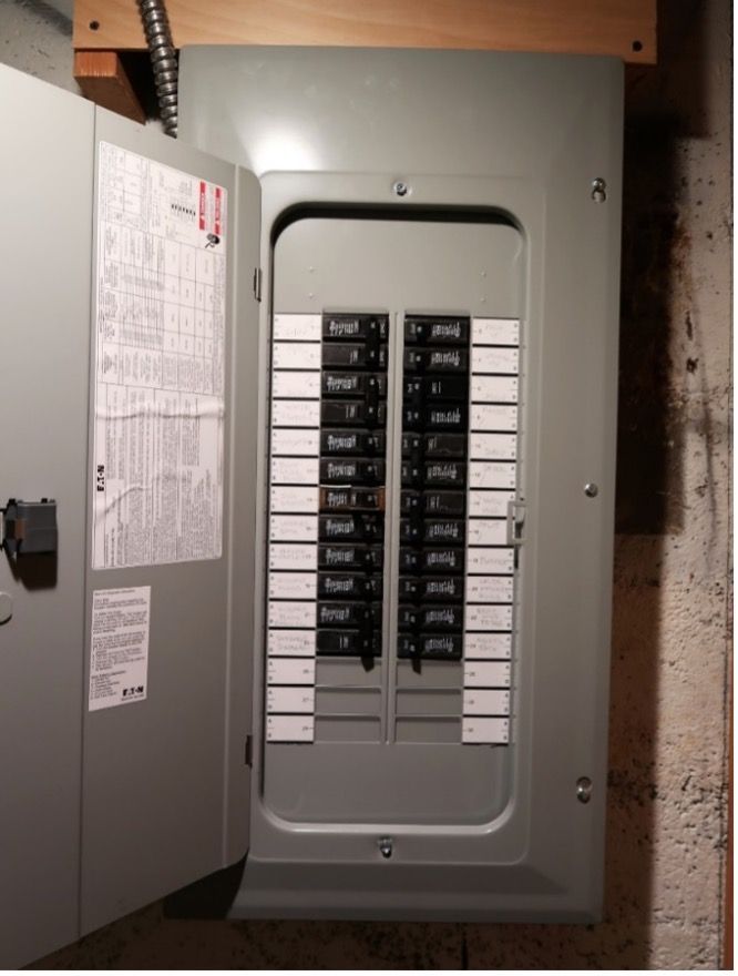 Up close image of electrical panel