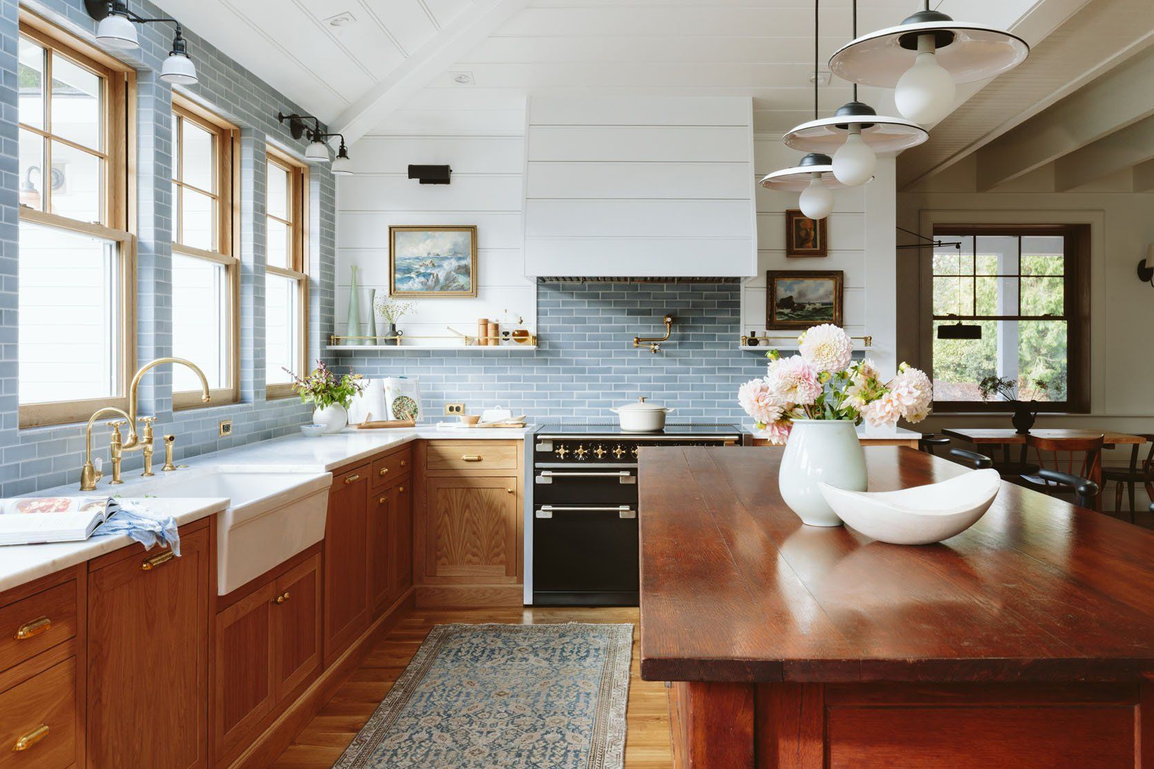 Emily Henderson's kitchen transformed by the complete remodel. 