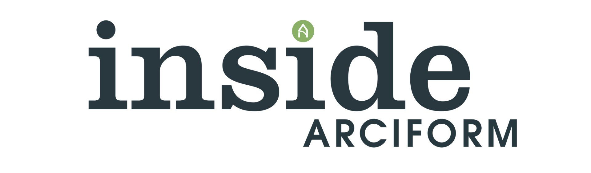 A logo for inside archiform on a white background