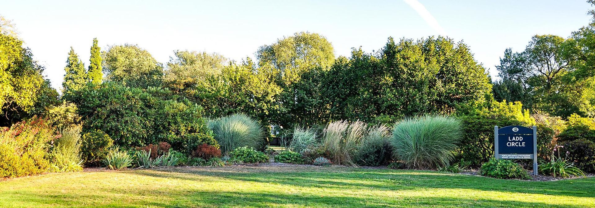 At the center of the neighborhood is a large greenspace known as Ladd Circle.  In each of the four quadrants is a diamond-shaped rose garden. 