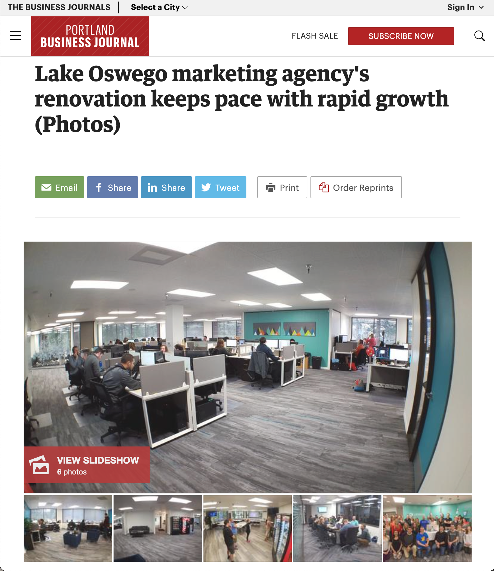 Lake oswego marketing agency 's renovation keeps pace with rapid growth