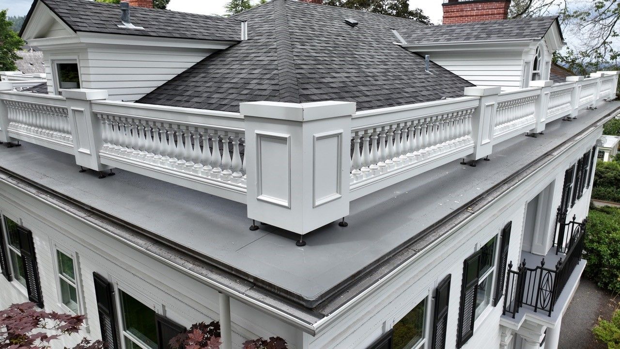 Arciform restored and rebuilt the balustrade the encircles the roofline of the 1913 Nichols House, following strict National Register guidelines.