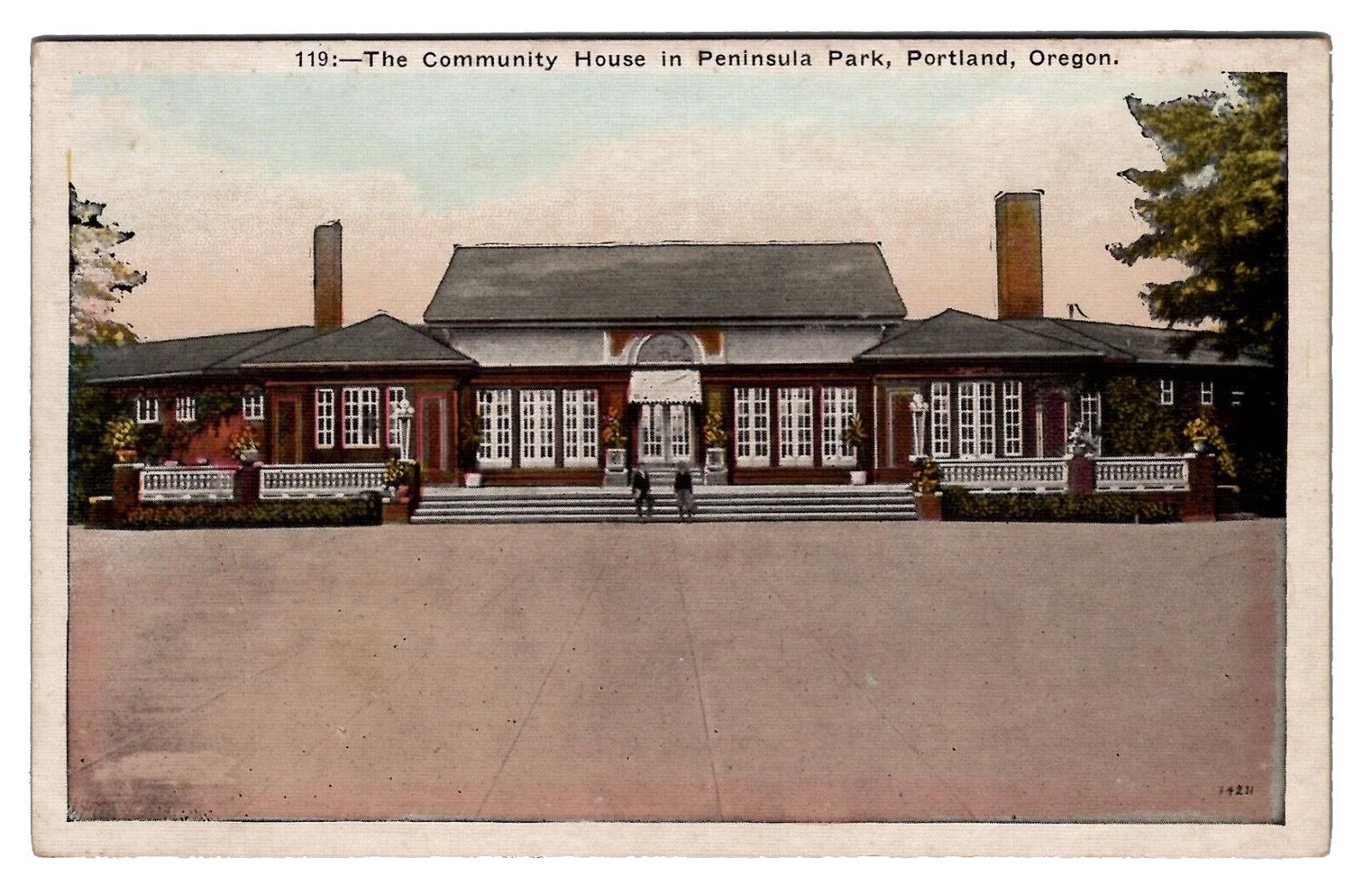 Built in 1913, the Community Center at the northern end of Peninsula Park is the heart of the Piedmont neighborhood.