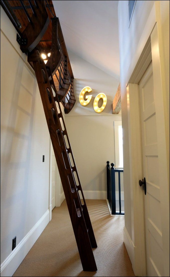 A short trip up this ladder leads to a whimsical loft with a view.
