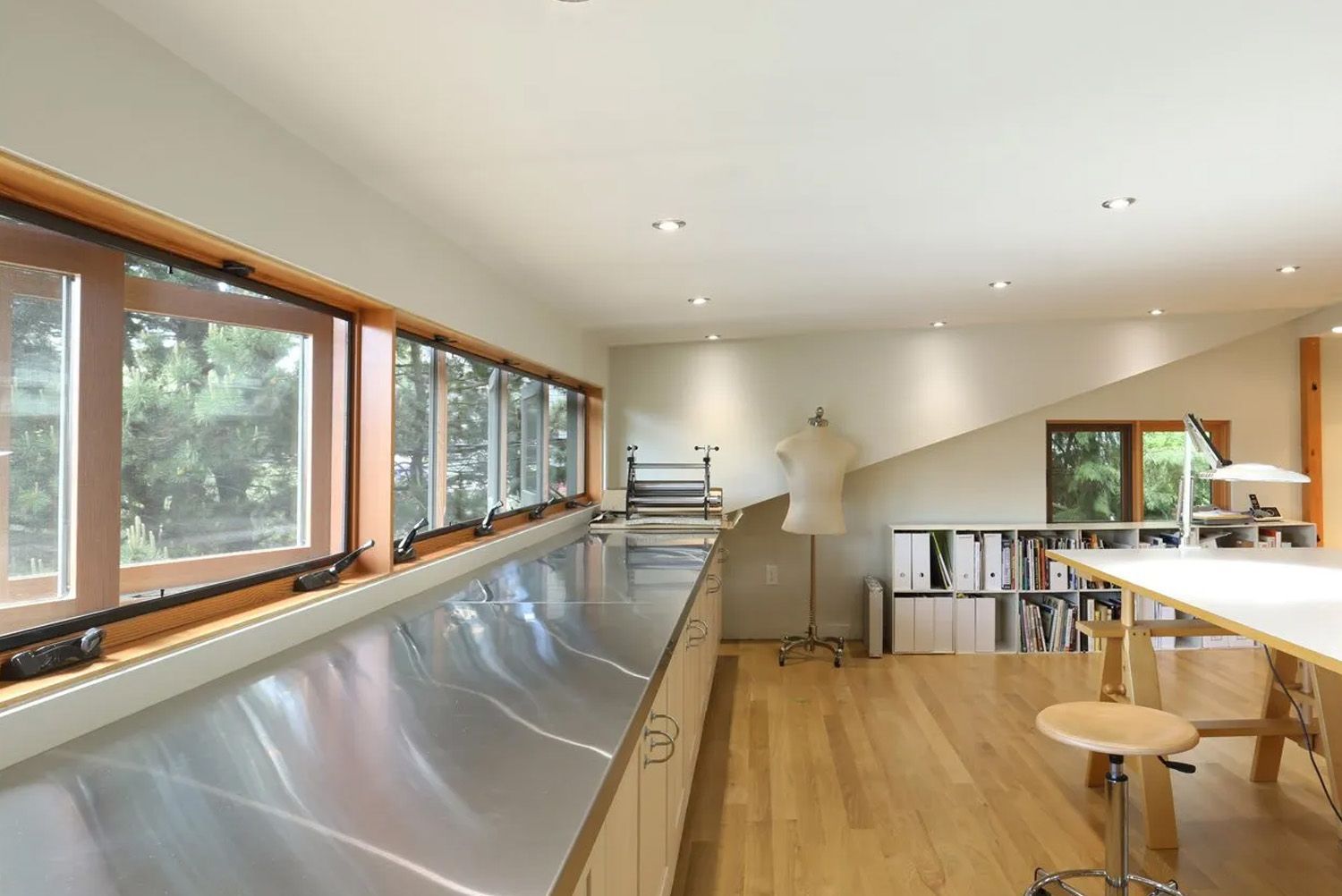 Attic dormer addition in Alameda mid-century home. 