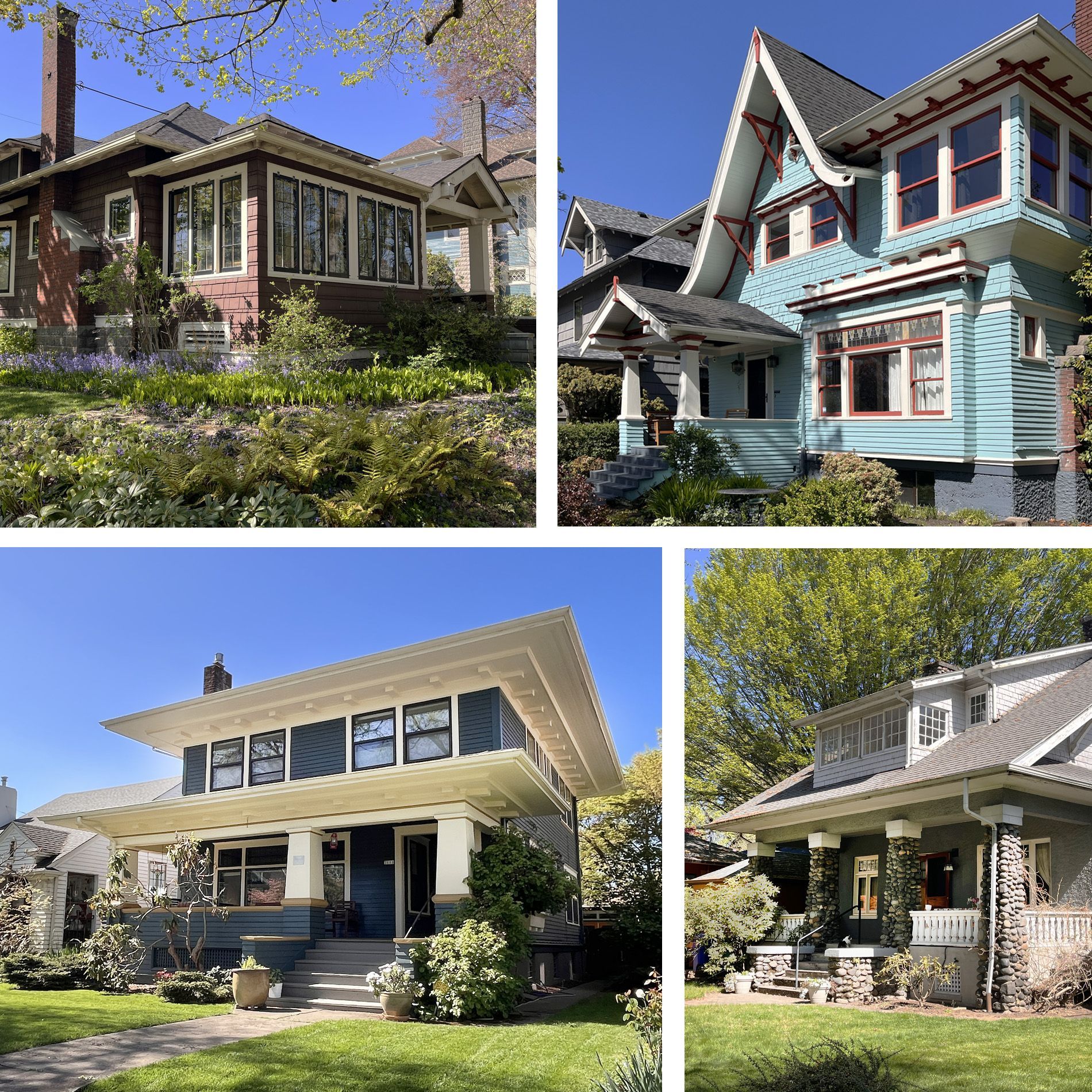 Primarily constructed between 1905 and 1930, the homes in Ladd's Addition reflect the full range of styles popular at that time. 