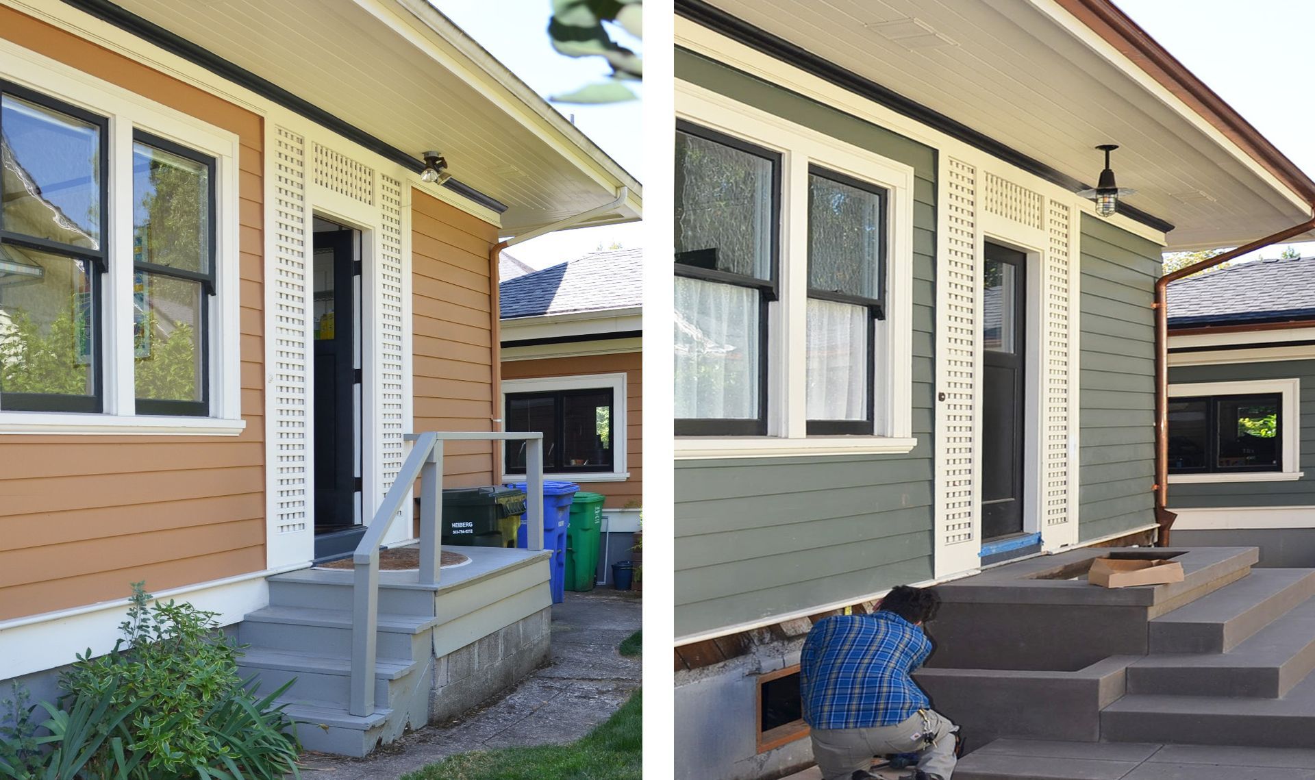 To reconfigure the steps leading to the mudroom entry of this 1915 Irvington home, Arciform went through extensive design review with the city. 