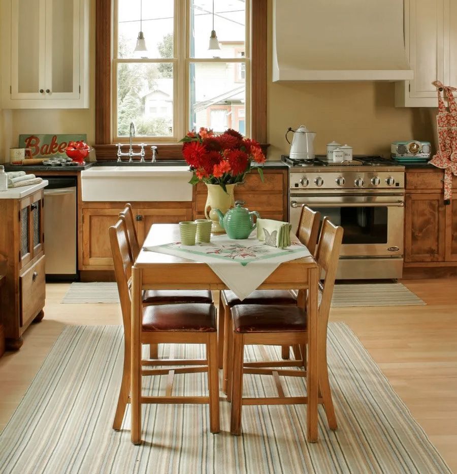 When remodeling their Portland Victorian our clients requested a family dining table rather than an island in the middle of their kitchen.