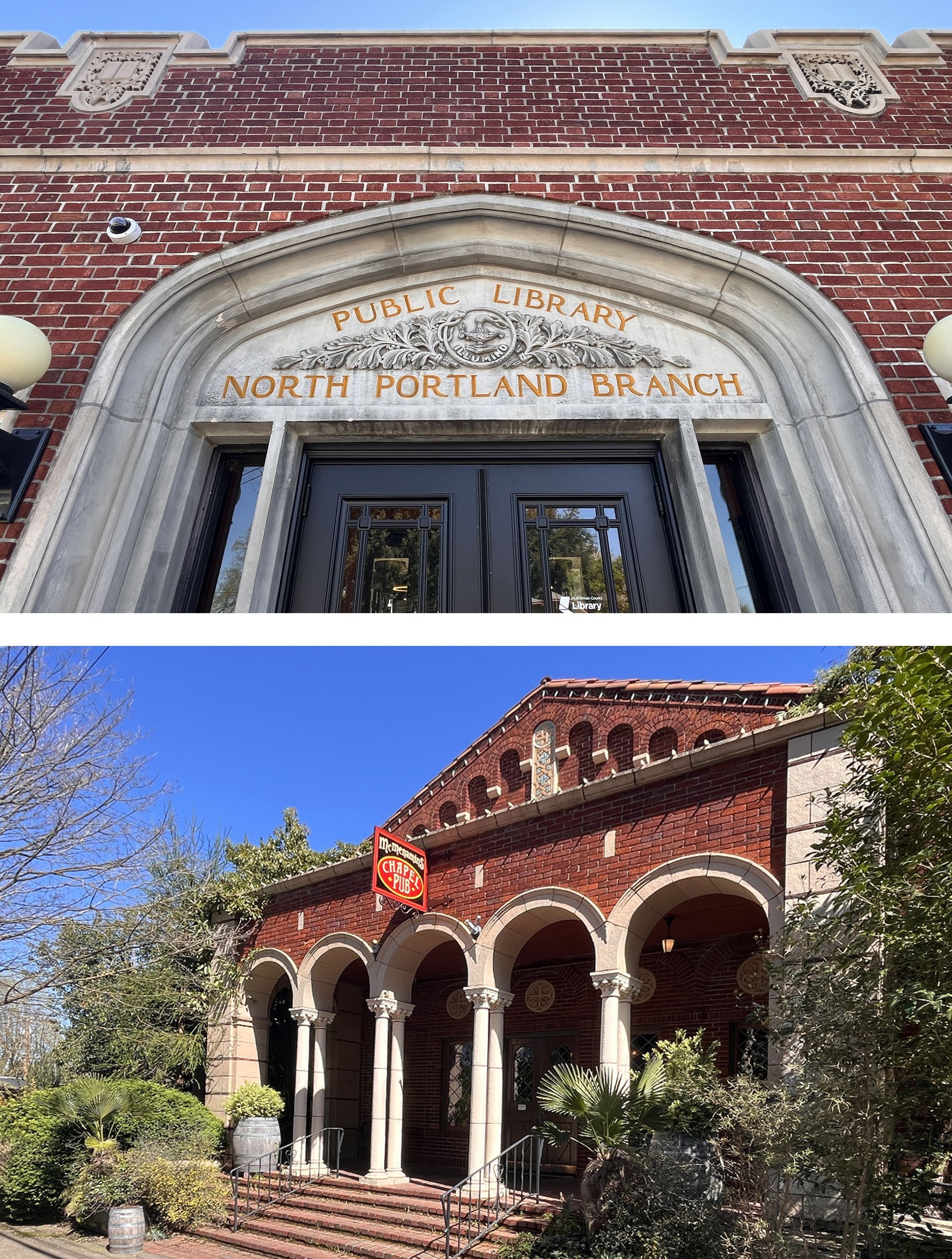 Charming commercial and institutional buildings from the 1920s and 30s add to the neighborhood's historic character.