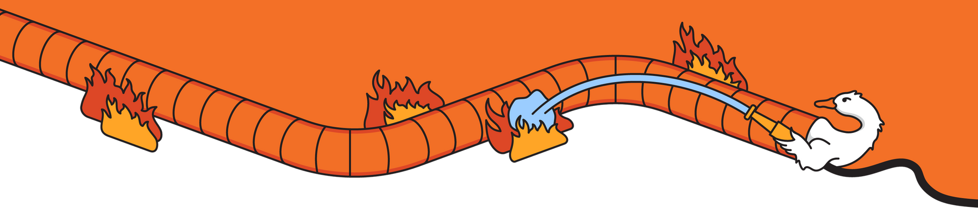 Orange Firehose Divider