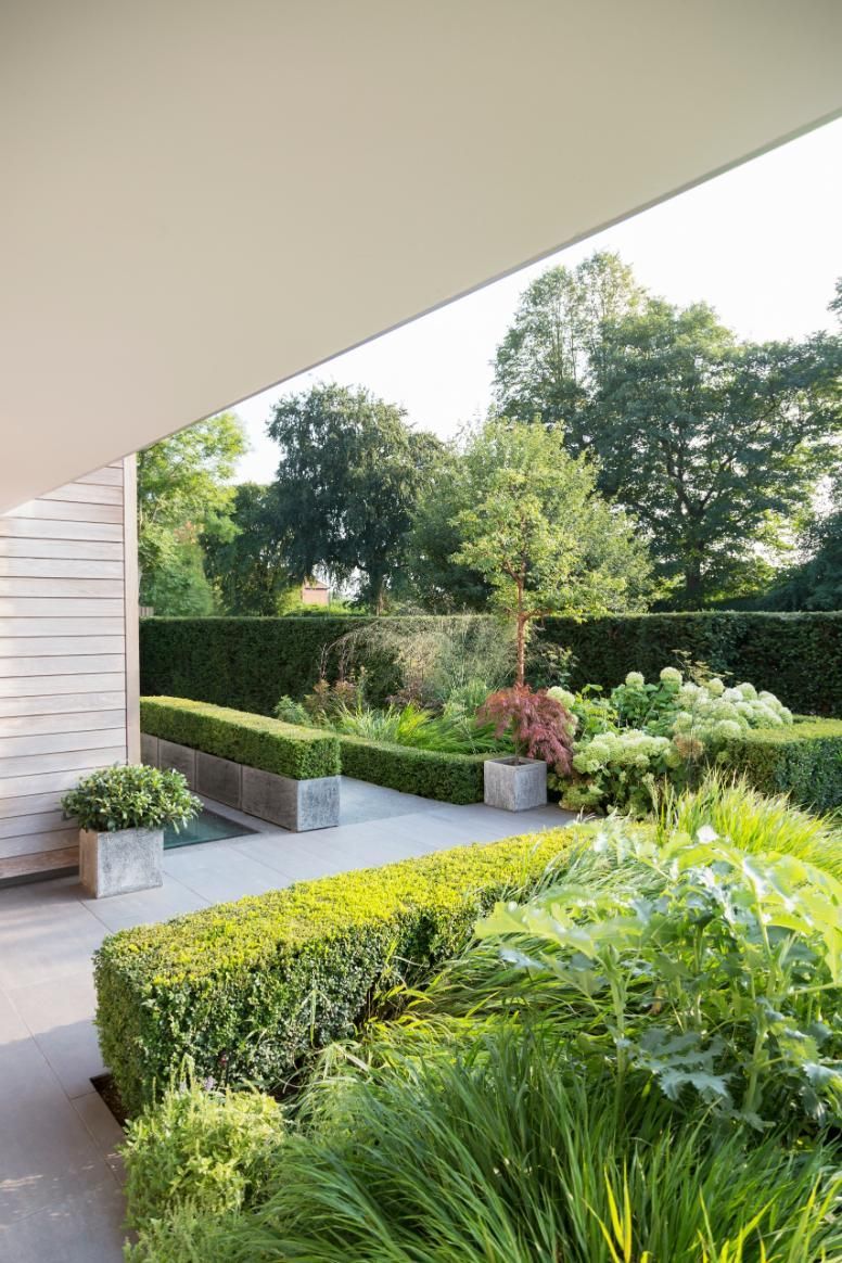 Pavement Of Stone Tiles In The Park With Green Plants Bushes And Trees — Eclipse Lawn Maintenance in Edmonton, QLD