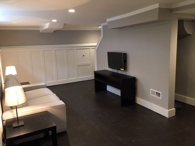 Gray Painted Living Room — New Life Painting — Olympia Fields, IL