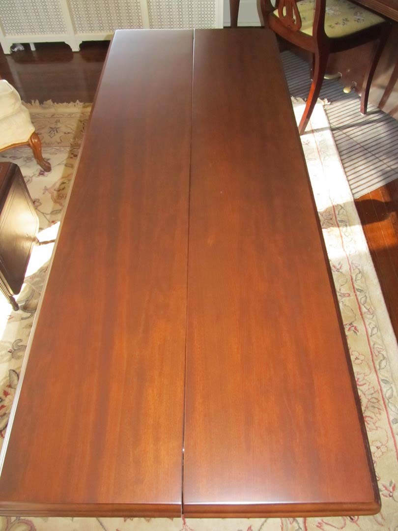 Antique Library Table After Restoration — The Tri-State Area — Carriage House II In-Home Restorations